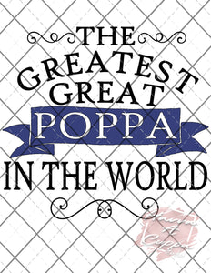 great poppa png  Only digital files sublimation design Digital Download PNG FILE